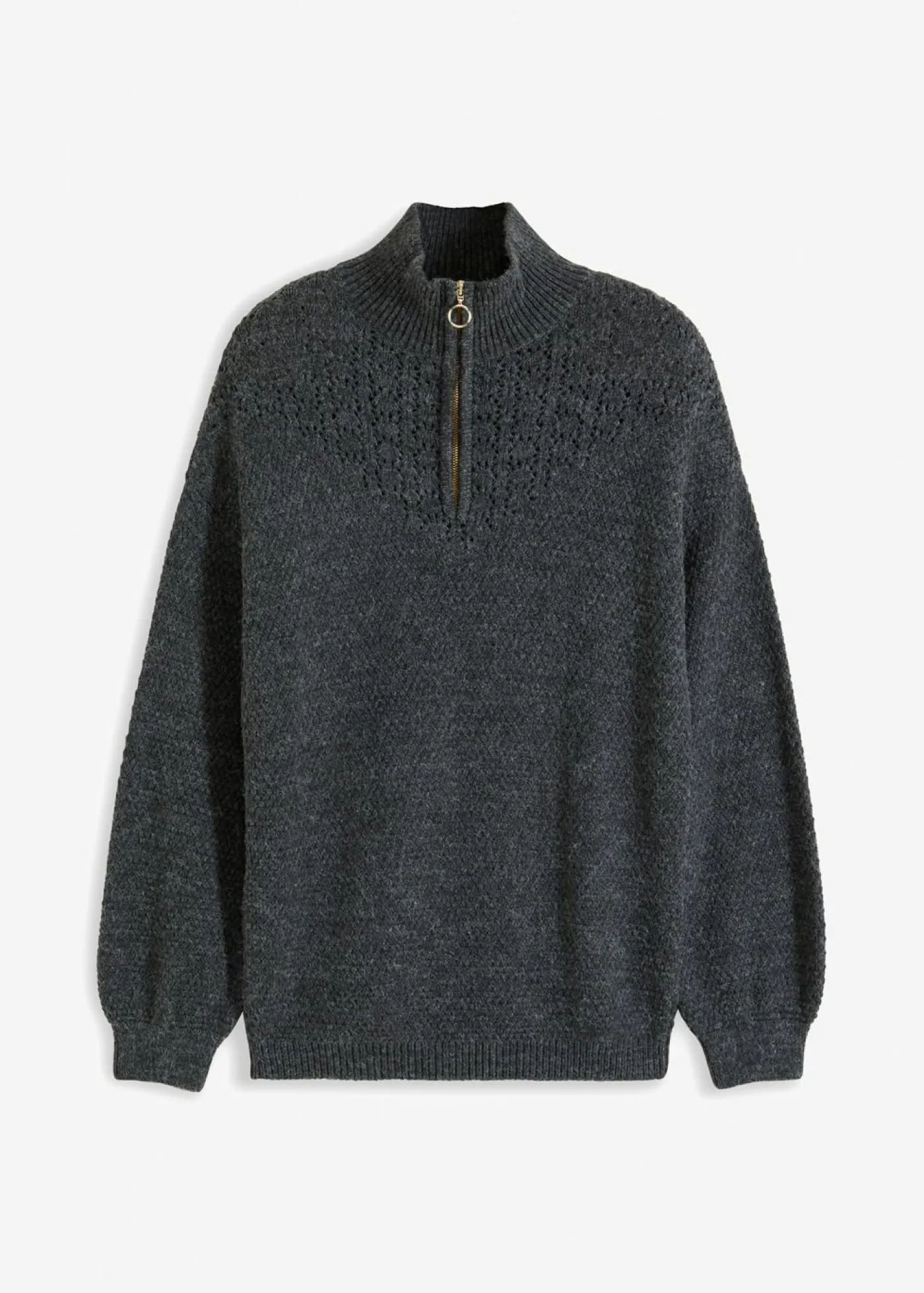 Mujer bonprix bonprix Jersey troyer con patrón ajour