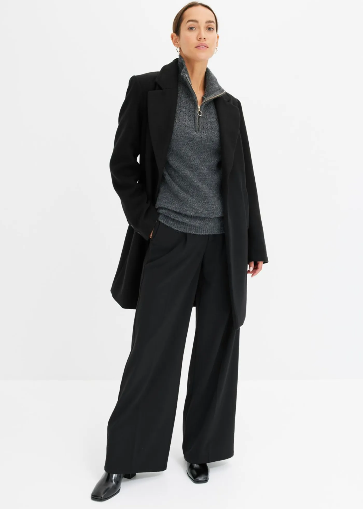 Mujer bonprix bonprix Jersey troyer con patrón ajour