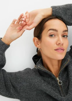 Mujer bonprix bonprix Jersey troyer con patrón ajour