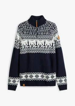 Hombre bonprix bonprix Jersey troyer con patrón nórdico