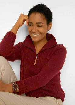 Mujer bonprix bonprix Jersey troyer con patrón trenzado