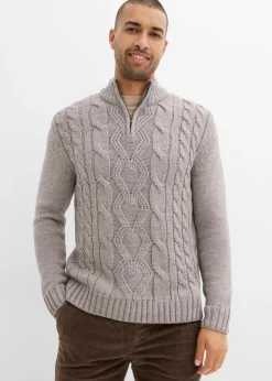 Hombre bonprix bonprix Jersey troyer con patrón trenzado