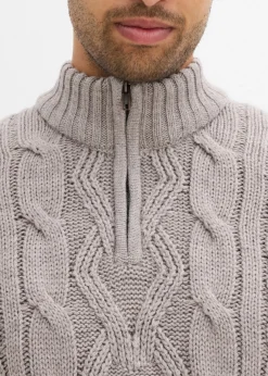 Hombre bonprix bonprix Jersey troyer con patrón trenzado