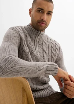 Hombre bonprix bonprix Jersey troyer con patrón trenzado