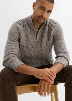 Hombre bonprix bonprix Jersey troyer con patrón trenzado