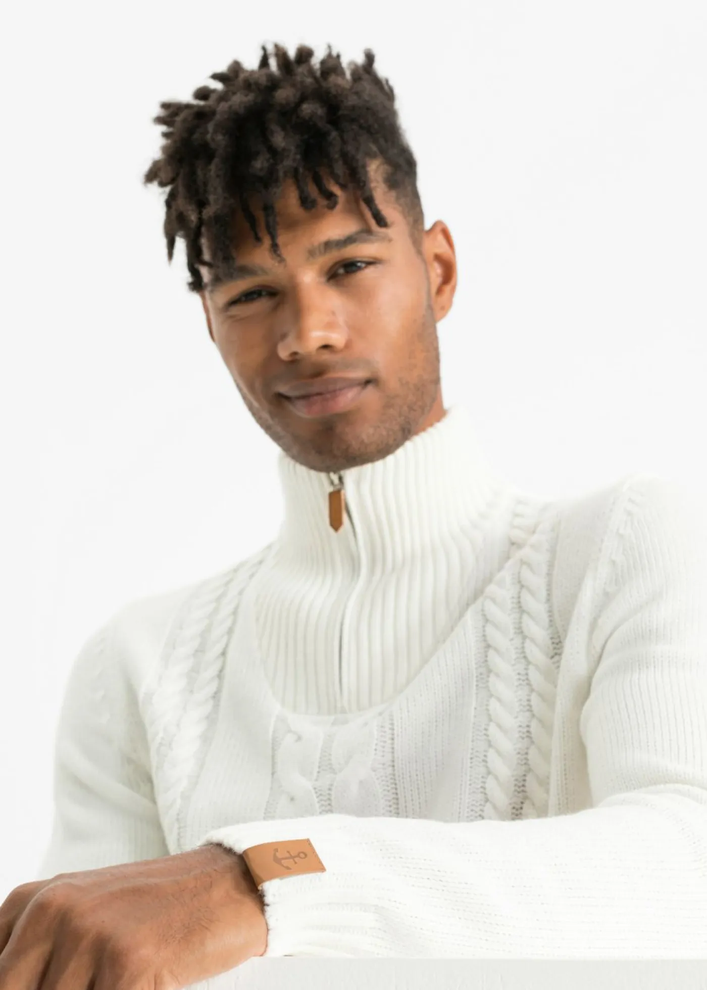 Hombre bonprix bonprix Jersey troyer de punto grueso y patrón trenzado