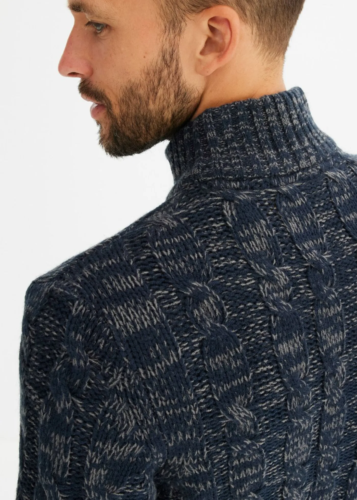 Hombre bonprix bonprix Jersey troyer jaspeado con patrón trenzado