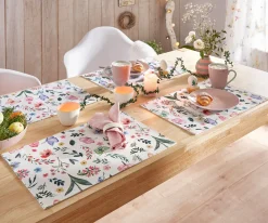 bonprix bonprix Juego de manteles con estampado de flores (4 unidades)