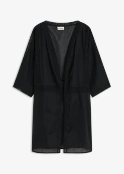 bonprix bonprix Ropa De Playa|Camisas Y Blusas>Kimono de playa Negro