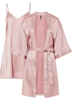 Mujer bonprix bonprix Kimono y negligé (juego de bata de 2 piezas)