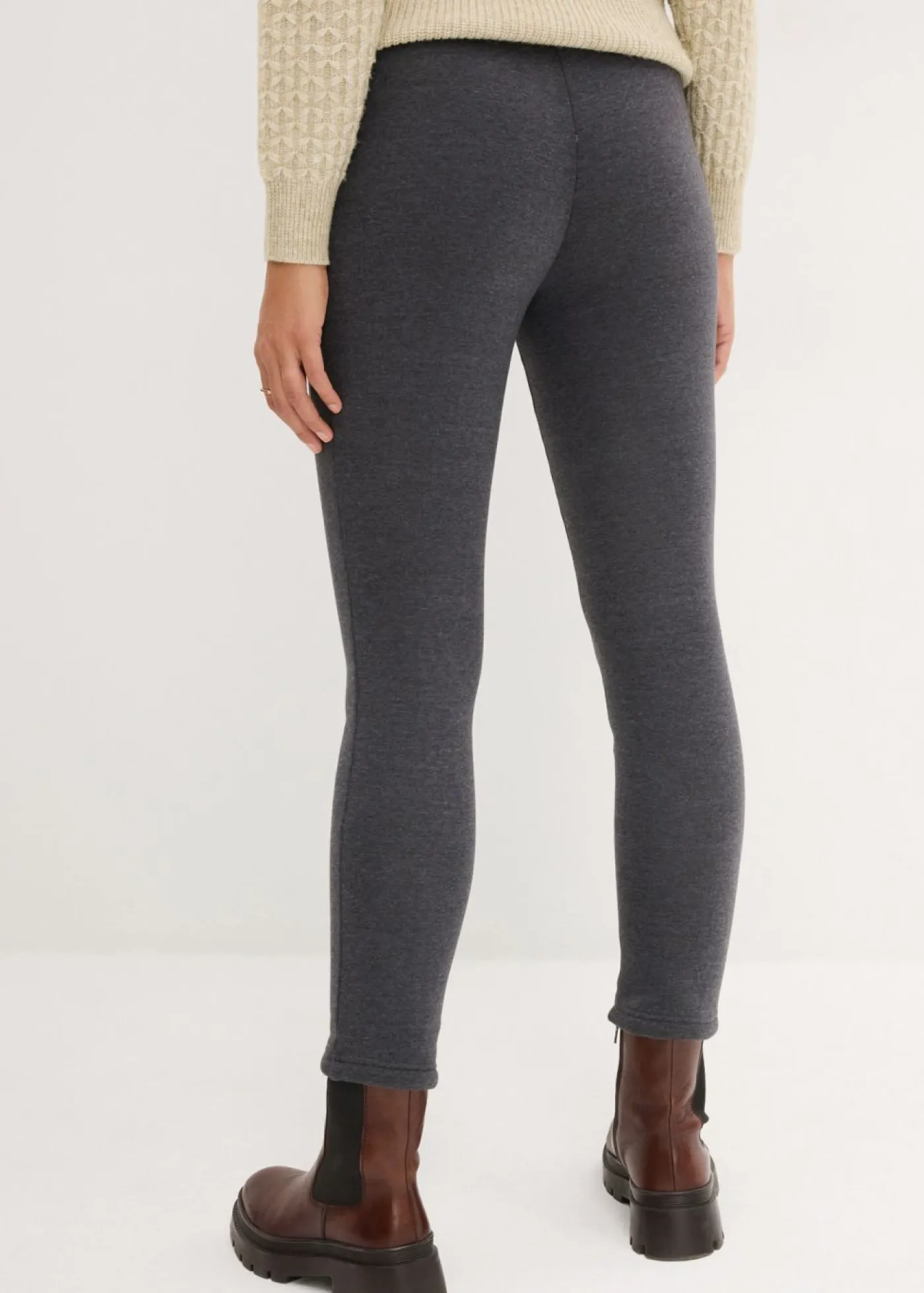 bonprix bonprix Premamá>Leggings Gris oscuro jaspeado-blanco lana