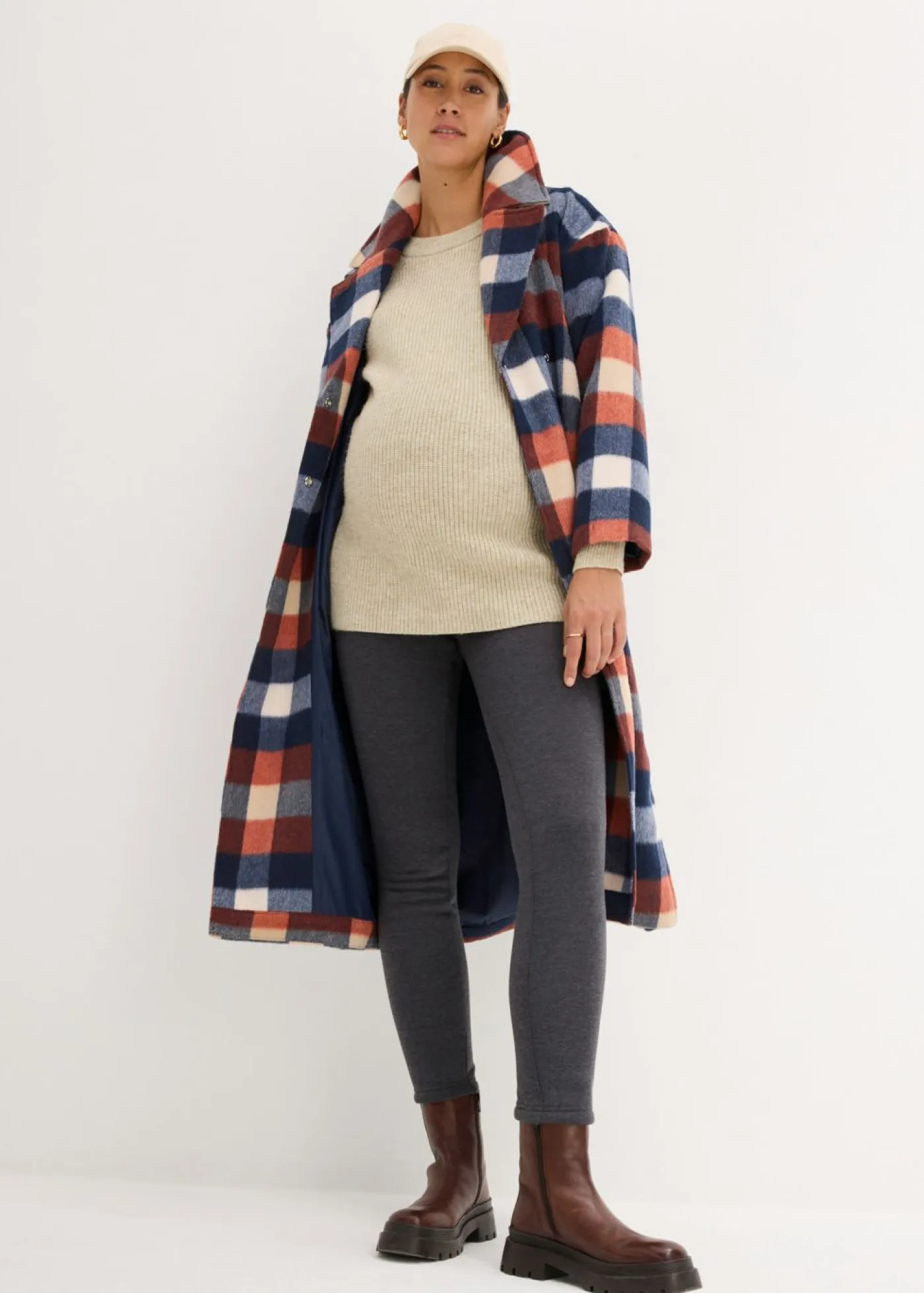 bonprix bonprix Premamá>Leggings Gris oscuro jaspeado-blanco lana