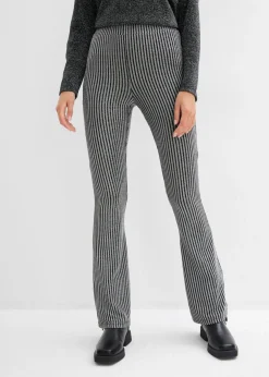 Mujer bonprix bonprix Leggings acampanados con hilo brillante