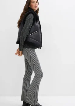 Mujer bonprix bonprix Leggings acampanados con hilo brillante