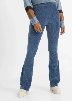 bonprix bonprix Pantalones>Leggings acampanados con aspecto de pana índigo