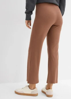 Mujer bonprix bonprix Leggings acortados de canalé de mezcla de viscosa