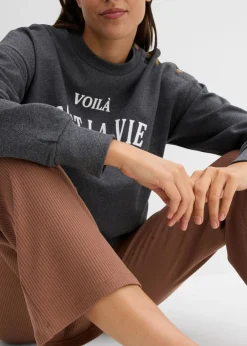 Mujer bonprix bonprix Leggings acortados de canalé de mezcla de viscosa