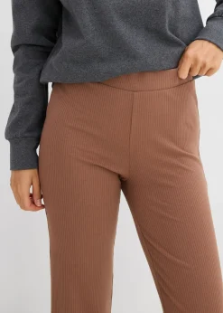 Mujer bonprix bonprix Leggings acortados de canalé de mezcla de viscosa