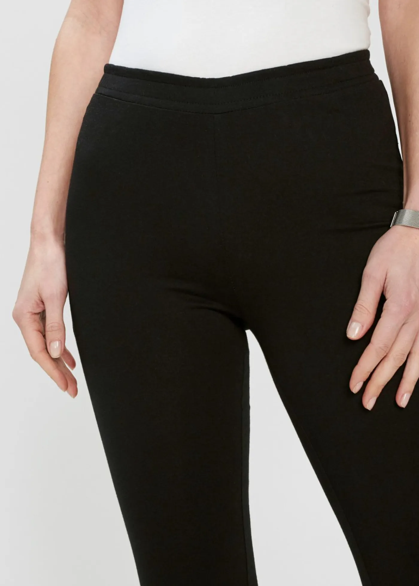 bonprix bonprix Pantalones>Leggings capri Negro-plateado
