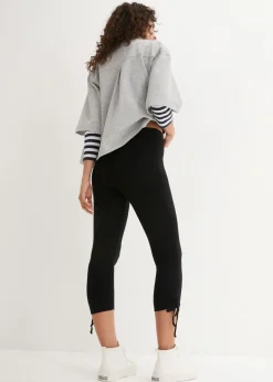 Mujer bonprix bonprix Leggings capri con fruncido (2 unidades)