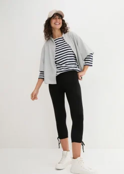 Mujer bonprix bonprix Leggings capri con fruncido (2 unidades)