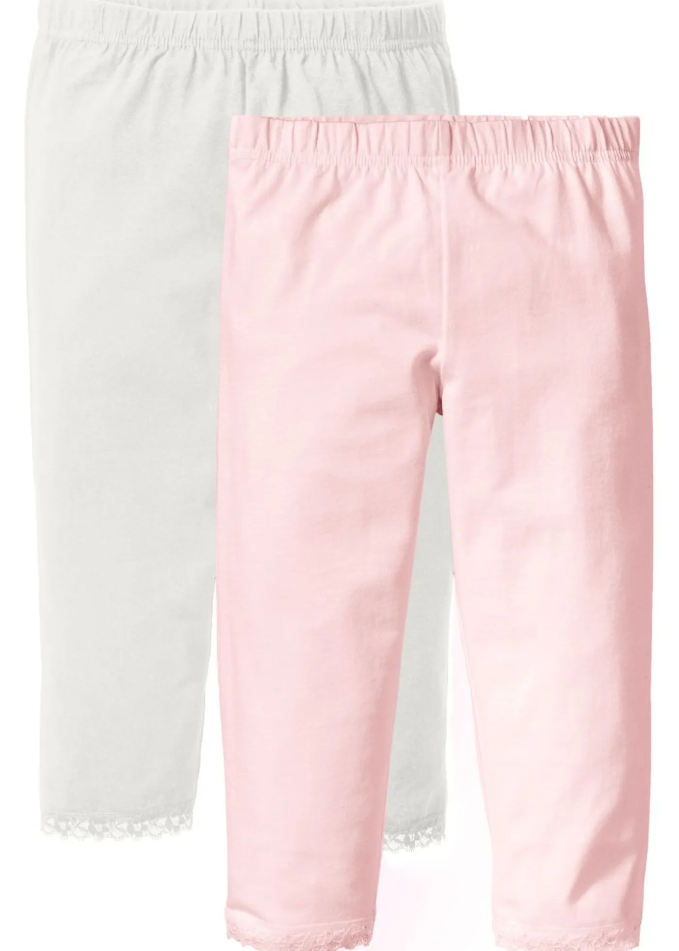 bonprix bonprix Ropa 9 A 16 Años·Pantalones Y Leggings|Ropa 9 A 16 Años·Packs De Ropa>Leggings capri de algodón orgánico (2 unidades) Rosa claro + rosa magnolia