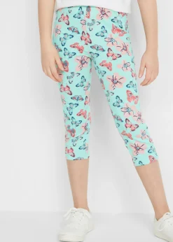 bonprix bonprix Ropa 9 A 16 Años·Pantalones Y Leggings|Ropa 9 A 16 Años·Packs De Ropa>Leggings capri de algodón orgánico (2 unidades) azul medianoche. + menta verde