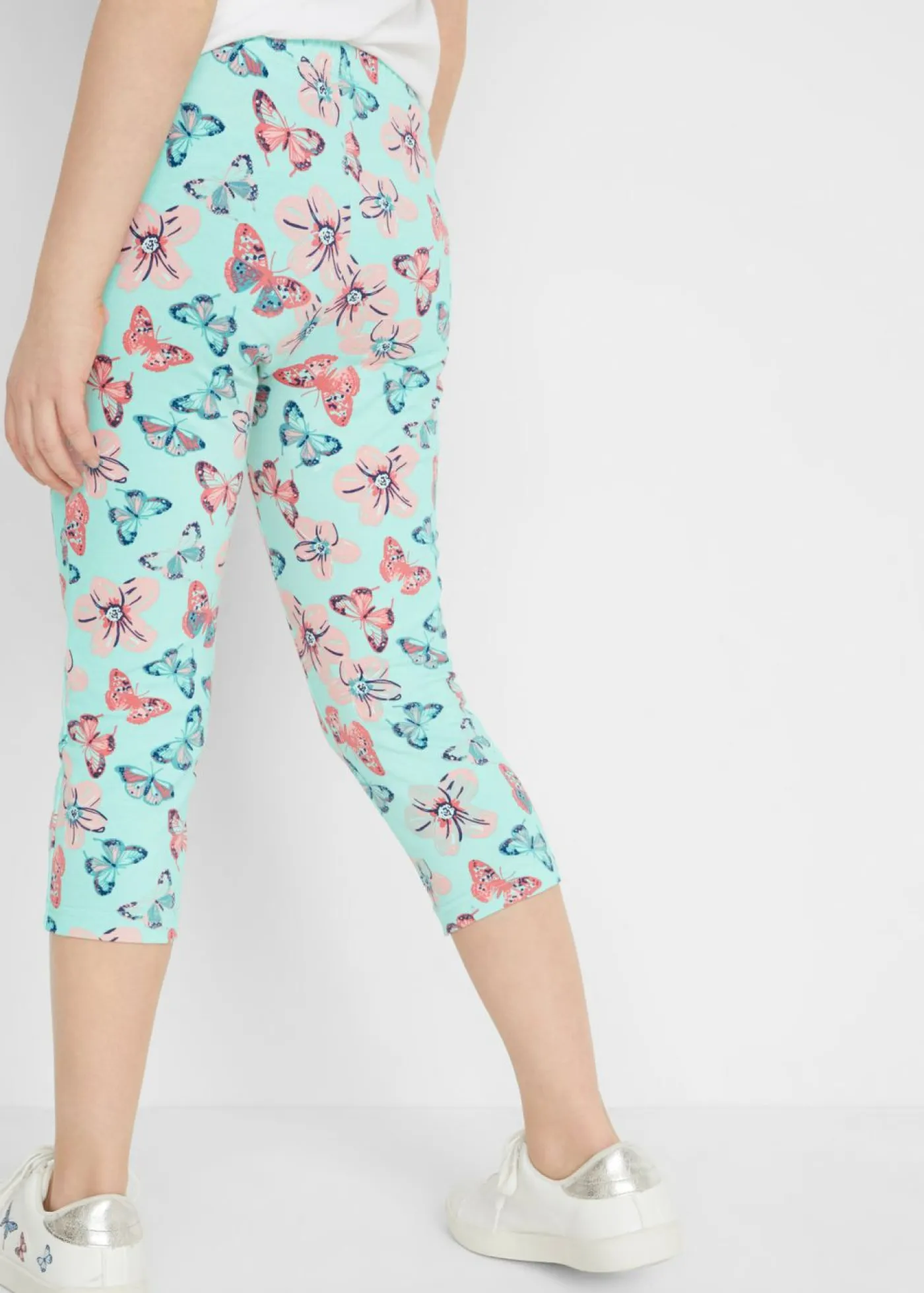 bonprix bonprix Ropa 9 A 16 Años·Pantalones Y Leggings|Ropa 9 A 16 Años·Packs De Ropa>Leggings capri de algodón orgánico (2 unidades) azul medianoche. + menta verde