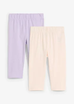 Niños bonprix bonprix Leggings capri de mezcla de algodón orgánico elástico (2 unidades)