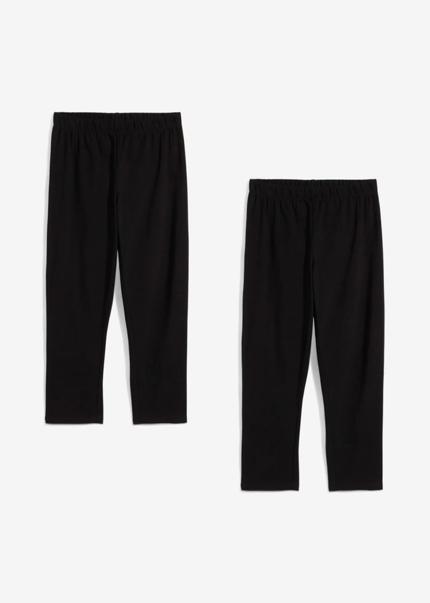 bonprix bonprix Ropa 9 A 16 Años·Pantalones Y Leggings|Ropa 9 A 16 Años·Packs De Ropa>Leggings capri de mezcla de algodón orgánico (2 unidades) Negro