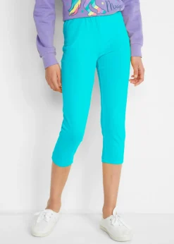 bonprix bonprix Ropa 9 A 16 Años·Pantalones Y Leggings|Ropa 9 A 16 Años·Packs De Ropa>Leggings capri de mezcla de algodón orgánico elástico (2 unidades) celeste+fucsia claro