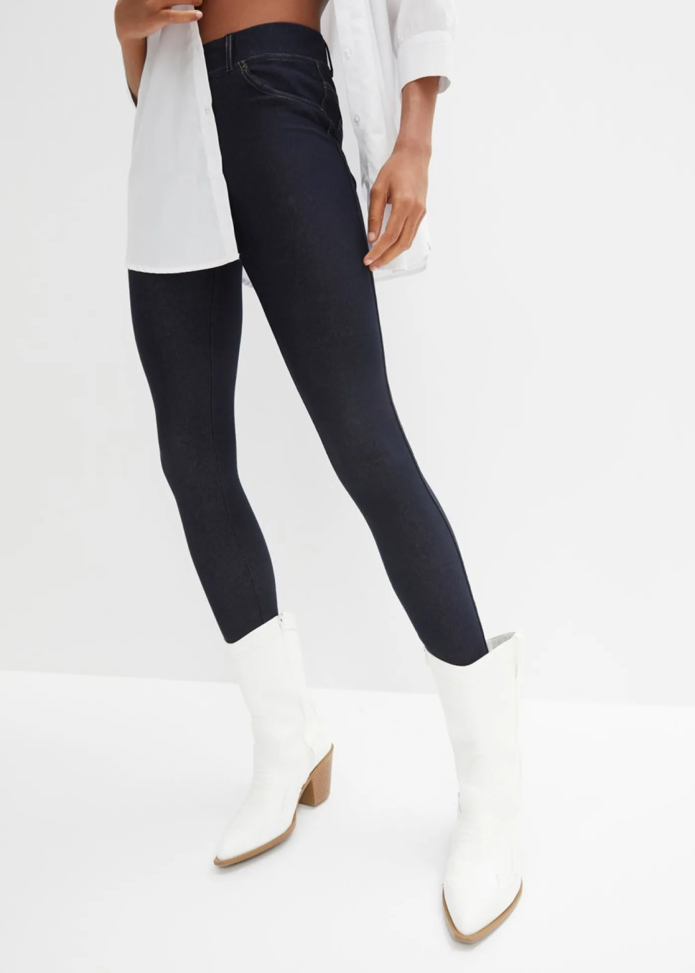 bonprix bonprix Pantalones>Leggings con aspecto de vaquero Denim