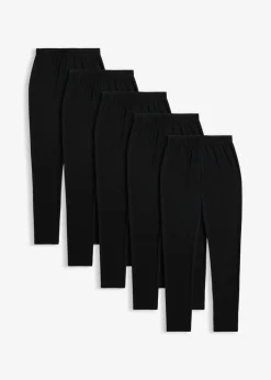 Niños bonprix bonprix Leggings de mezcla de algodón orgánico elástico (5 unidades)