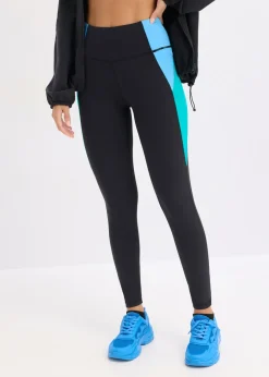 Mujer bonprix bonprix Leggings deportivos cómodos de material de secado rápido en colores en contraste