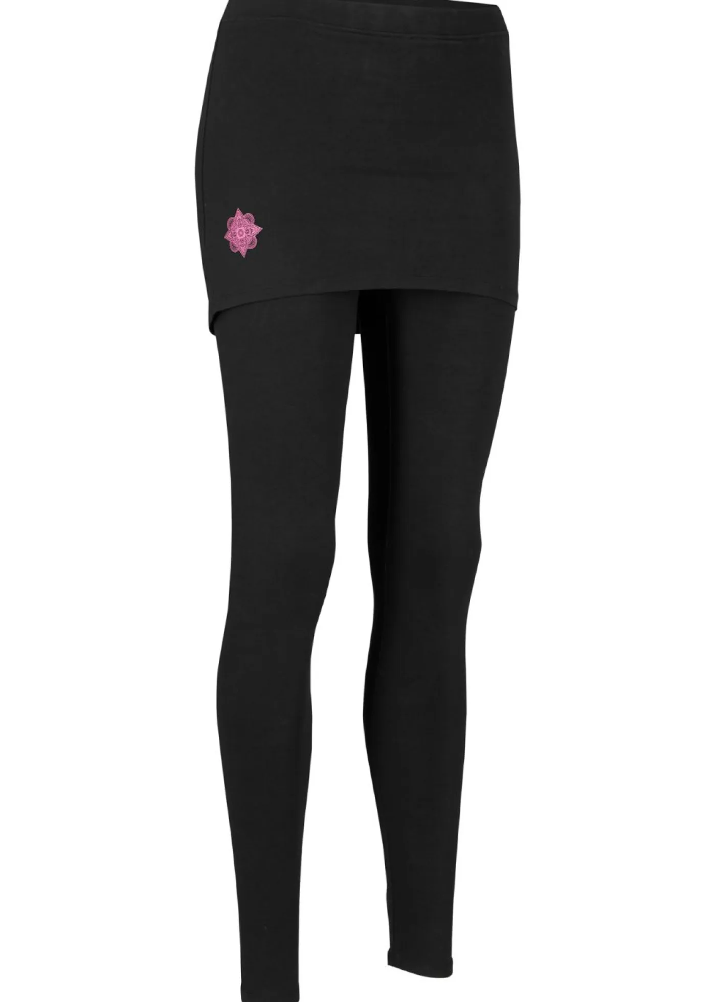 bonprix bonprix Ropa Deportiva|Pantalones>Leggings deportivos con falda, hasta el tobillo Negro con estampado gráfico