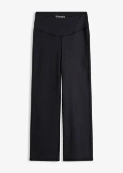 bonprix bonprix Ropa Deportiva|Pantalones>Leggings deportivos de algodón resistente con perneras rectas Gris-negro