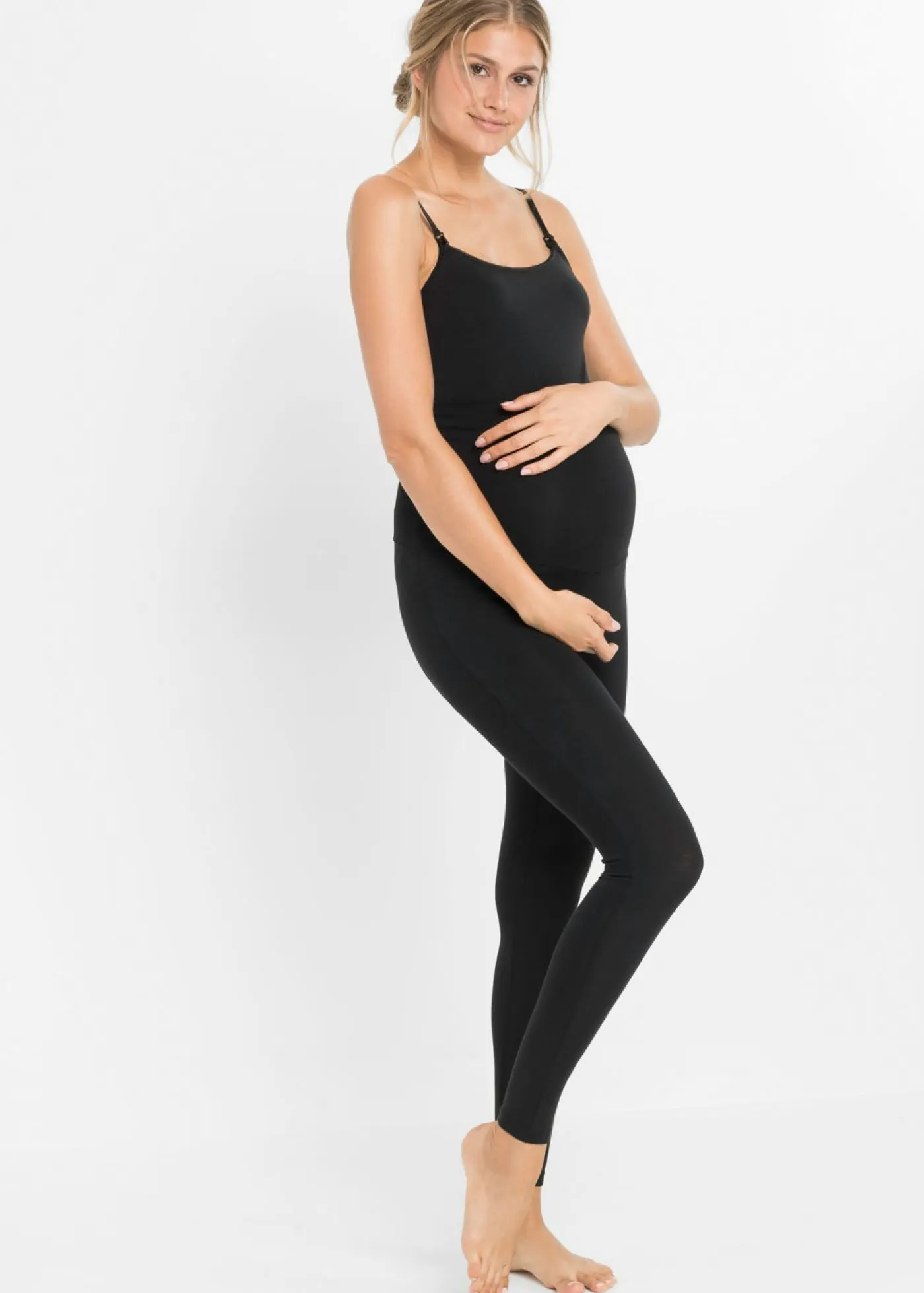 bonprix bonprix Premamá Y Lactancia|Ropa Para Dormir>Leggings premamá de algodón orgánico Negro
