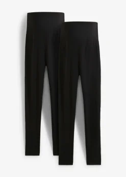 bonprix bonprix Premamá>Leggings premamá de algodón orgánico (2 unidades) Negro-negro