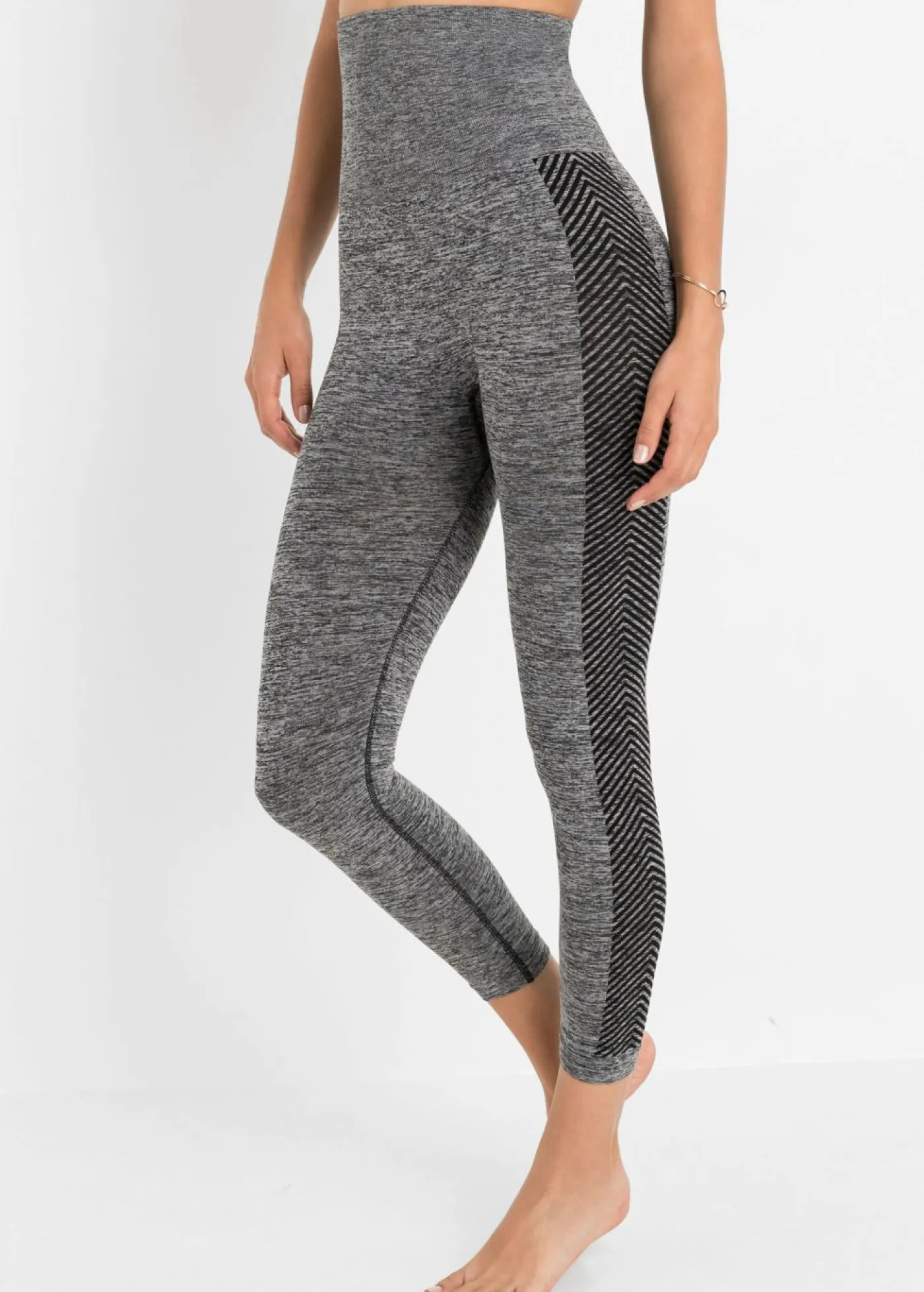 bonprix bonprix Ropa Interior Moldeadora|Medias, Panties Y Calcetines>Leggings sin costuras con gran efecto reductor de barriga Antracita jaspeado