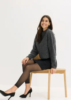 Mujer bonprix bonprix Leggings térmicos de 50 den con aspecto transparente, control de abdomen y efecto push-up