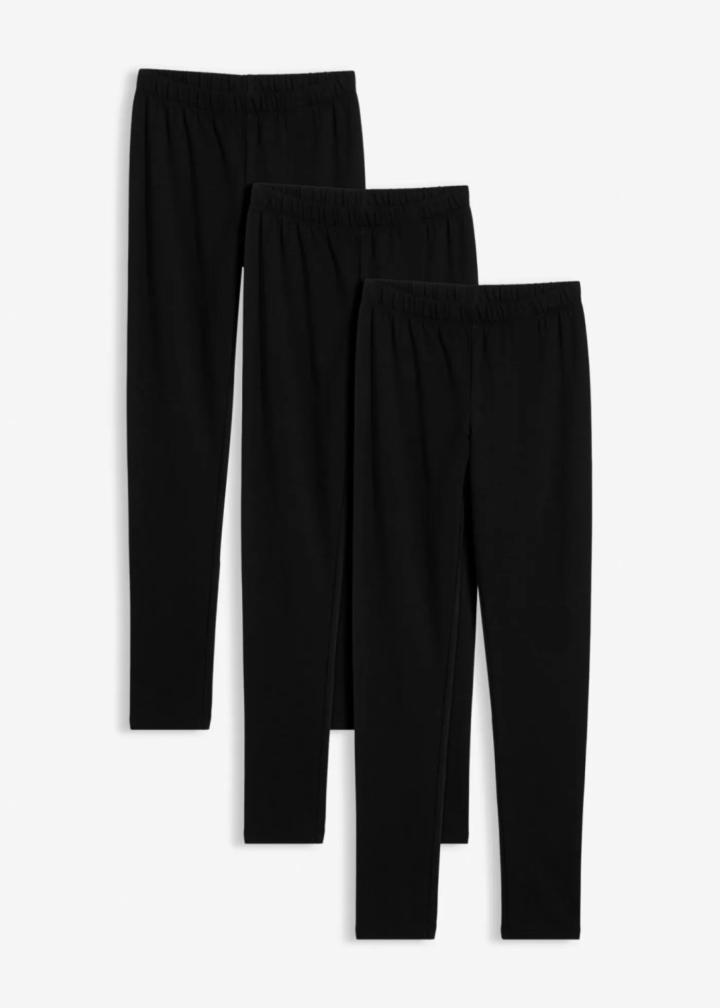 bonprix bonprix Ropa 9 A 16 Años·Pantalones Y Leggings|Ropa 9 A 16 Años·Packs De Ropa>Leggings térmicos de mezcla de algodón elástico (3 unidades) Negro