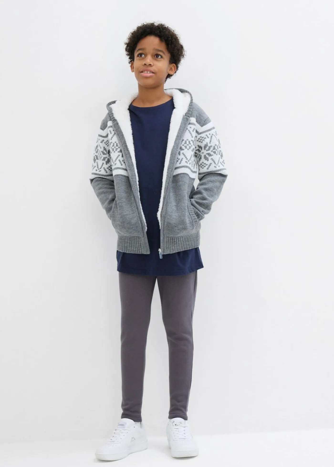 bonprix bonprix Multipack|Niño·Calcetines>Leggings térmicos funcionales con forro polar (2 unidades) negro-pizarra