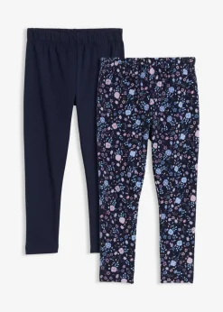 bonprix bonprix Ropa 2 A 9 Años·Pantalones Y Vaqueros|Ropa 2 A 9 Años·Multipack>Leggings térmicos (2 unidades) azul marino con flores