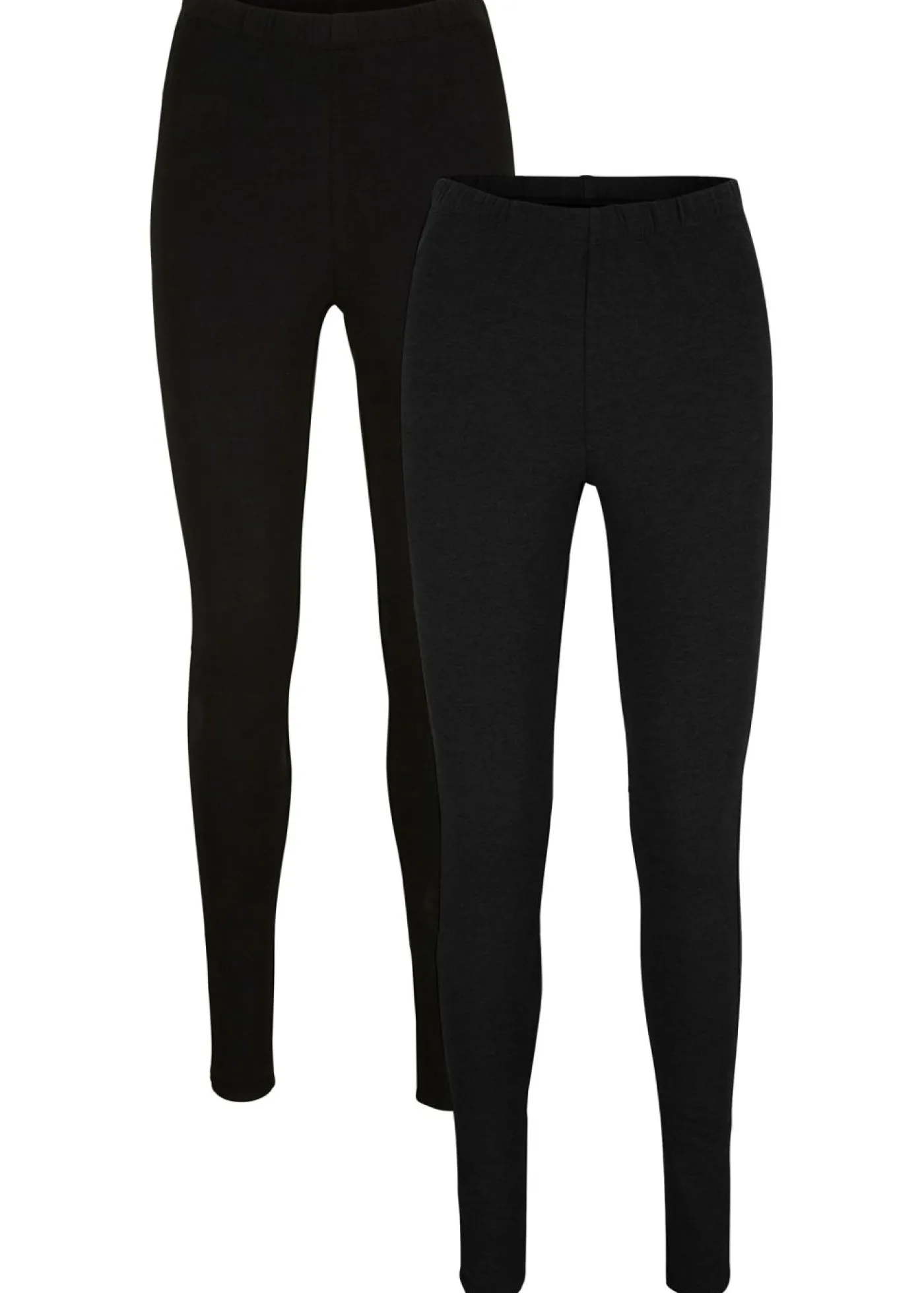 bonprix bonprix Básicos|Pantalones>Leggings (2 unidades) Negro-negro