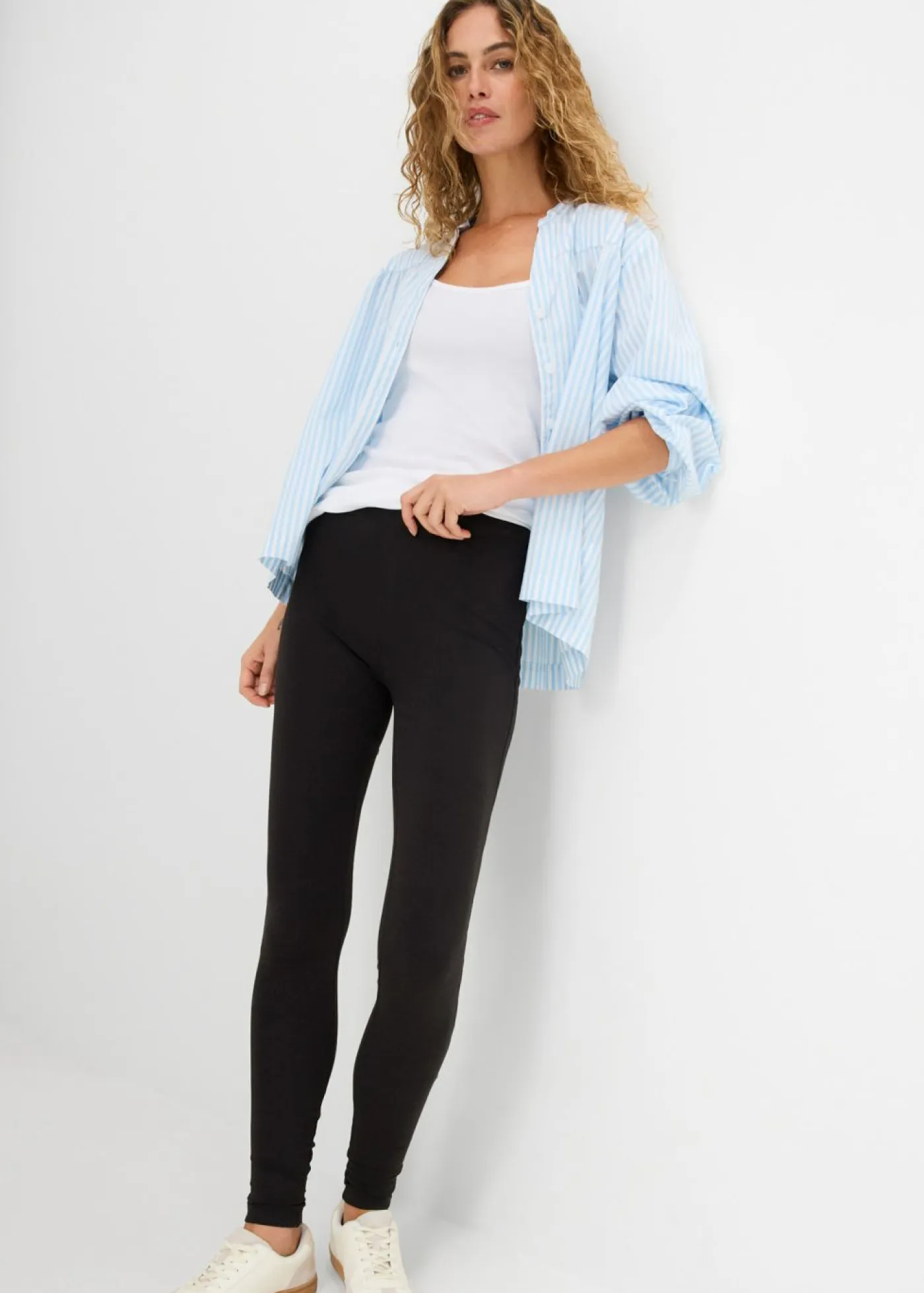 bonprix bonprix Básicos|Pantalones>Leggings (2 unidades) Negro-negro