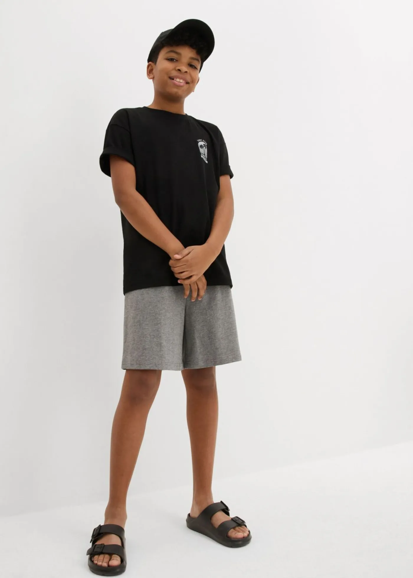 Niños bonprix bonprix Ligero pantalón corto de punto (2 unidades)