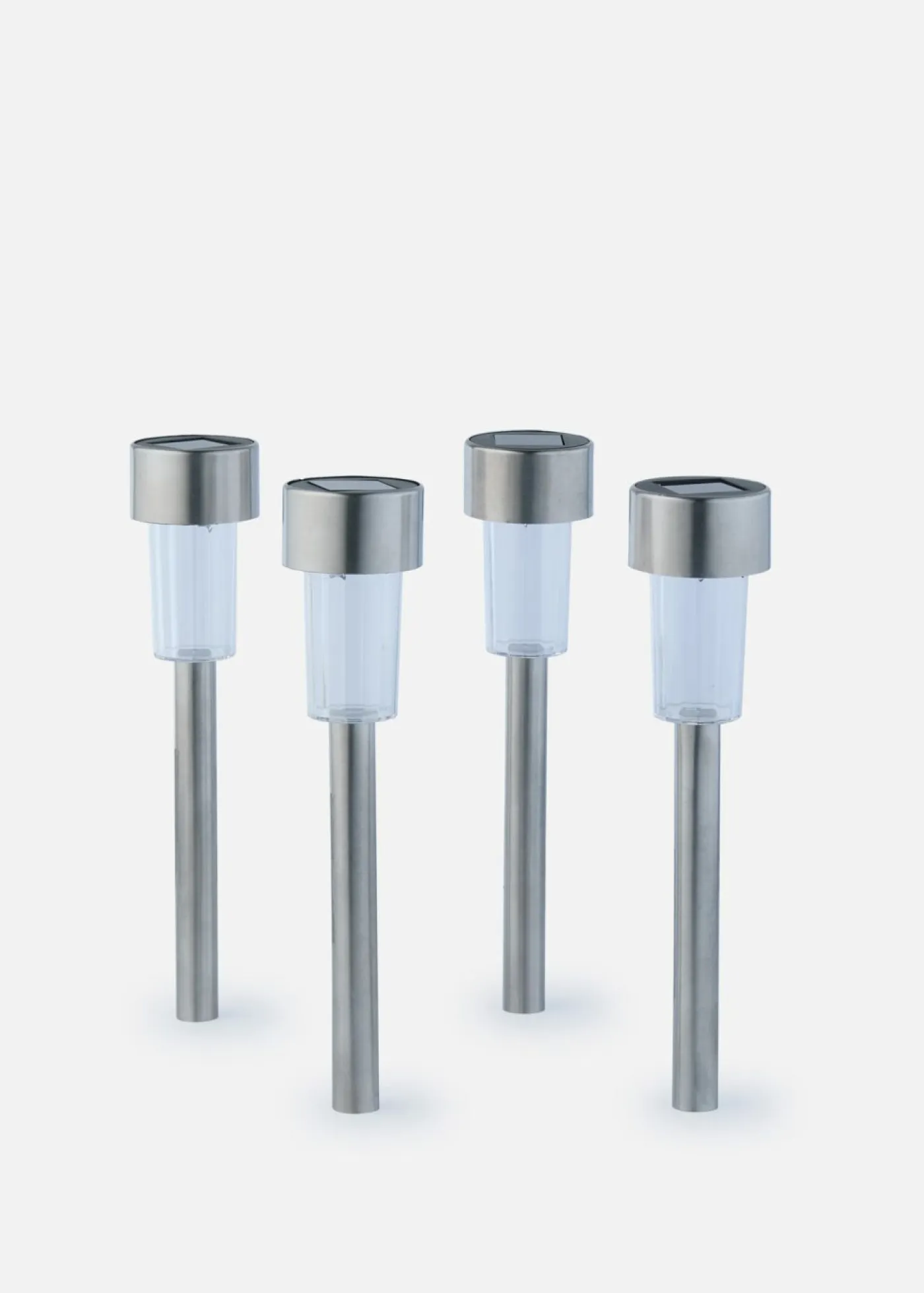 bonprix bonprix Muebles De Exterior·Decoración E Iluminación De Jardín|Decoración De Jardín>Lámpara decorativa solar para iluminación de caminos (4 unidades) Gris-plata