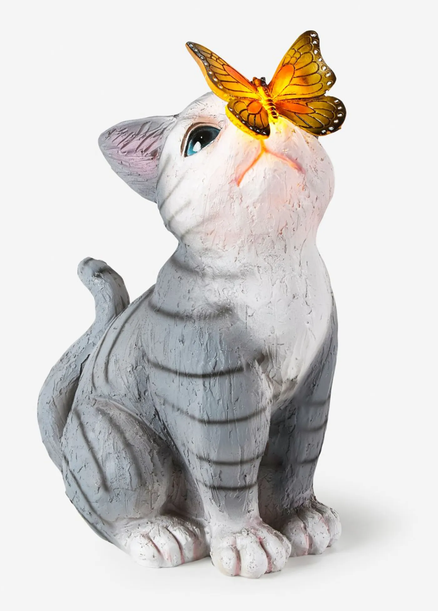 bonprix bpc living bonprix collection Lámpara solar decorativa de gato con mariposa