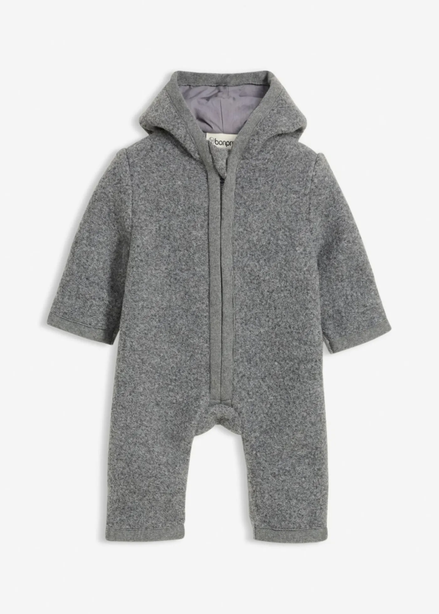 bonprix bonprix Bodies Y Conjuntos>Mano con aspecto de lana y capucha Gris claro moteado
