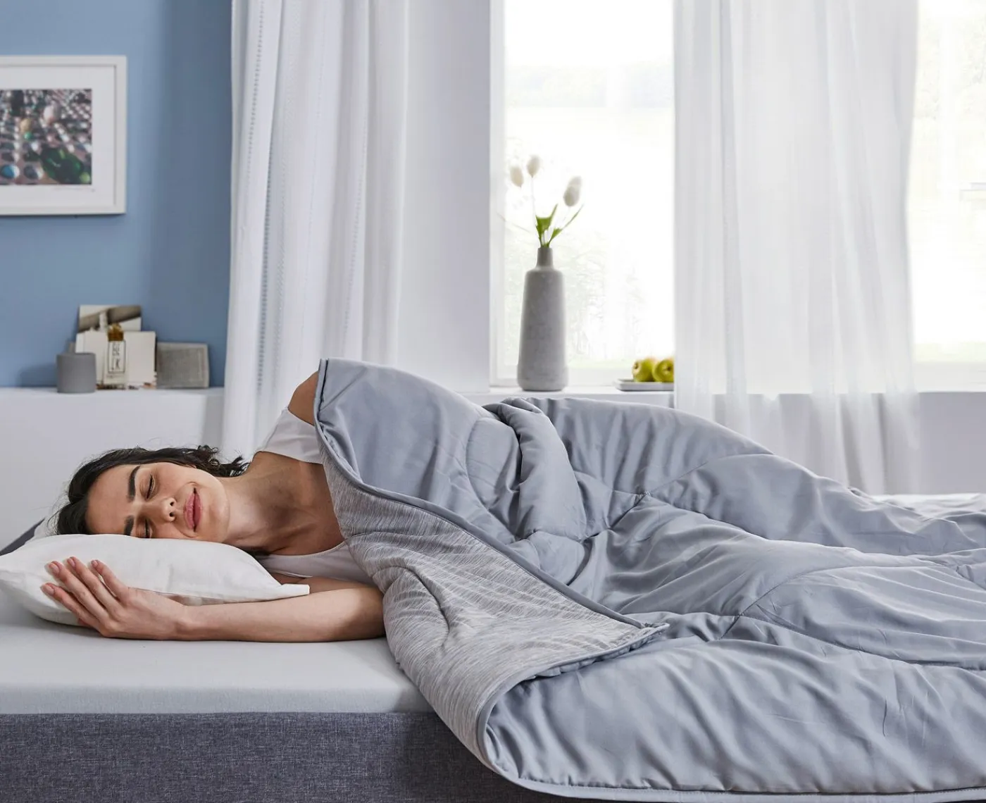 bonprix bonprix Muebles De Dormitorio·Edredones|Colchas Y Edredones>Manta con efecto refrescante Gris claro